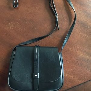Black leather purse